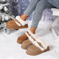 Wholesale women's winter new fashion shearling warm snow boots - slip-on, comfortable, lightweight, thick-soled ankle boots