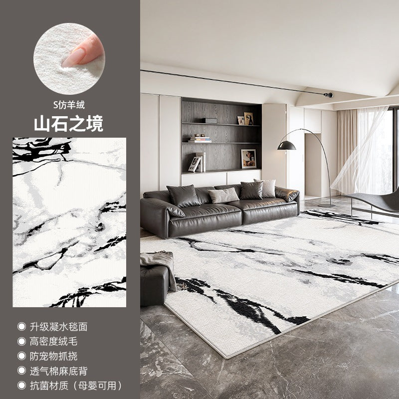 Carpet living room  new style no-wash and wipeable light luxury high-end modern simple bedroom no-maintenance waterproof floor mat