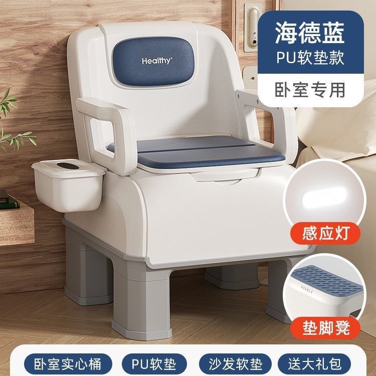 Bedside bedroom potty adult elderly toilet mobile horse room toilet chair bucket household pregnant women the elderly