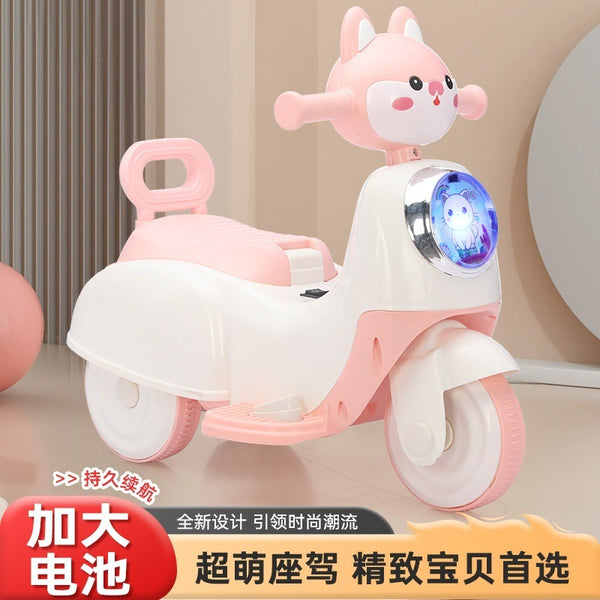 New children's electric motorcycle tricycle boys and girls baby toy car children can sit charging electric car