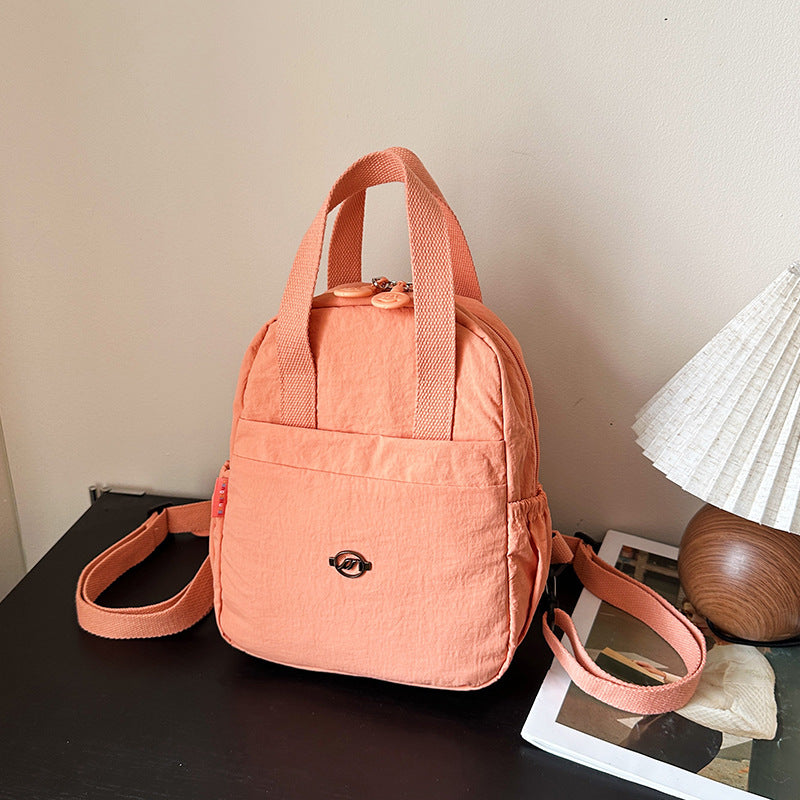 Cross-border casual versatile simple small backpack 2025 new travel backpack lightweight chest back double shoulder dual-purpose bag women