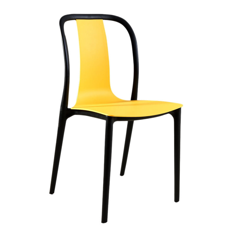 Scandinaviancasual plastic dining chair popular back chair thickened stackable for home restaurant hotel milk tea shop chair