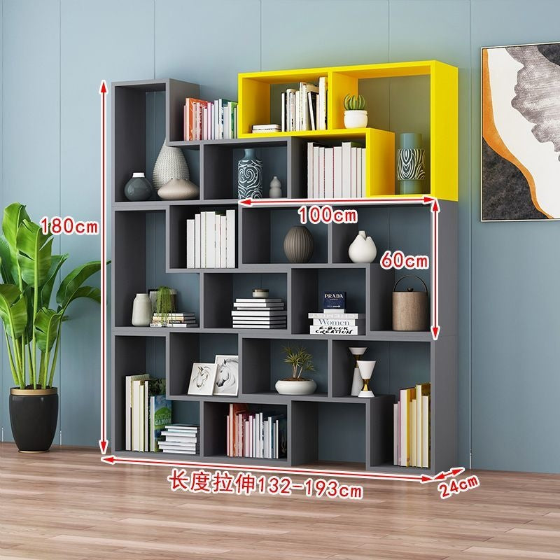 Free shipping casual combination bookshelf bookcase creative corner bedroom floor-standing simple storage rack partition display rack entrance