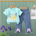 Boys' summer outfit  new style baby summer clothes wholesale moon doll trendy two-piece set for mid-to-large children