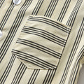 Korean style kids' outfit: new trendy striped short-sleeve overalls two-piece set for boys - lightweight summer korean fashion children's clothing