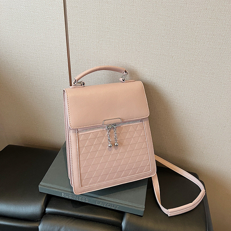 Cross-border new fashion trendy solid color women's handbag large capacity Korean version high-end niche shoulder messenger bag