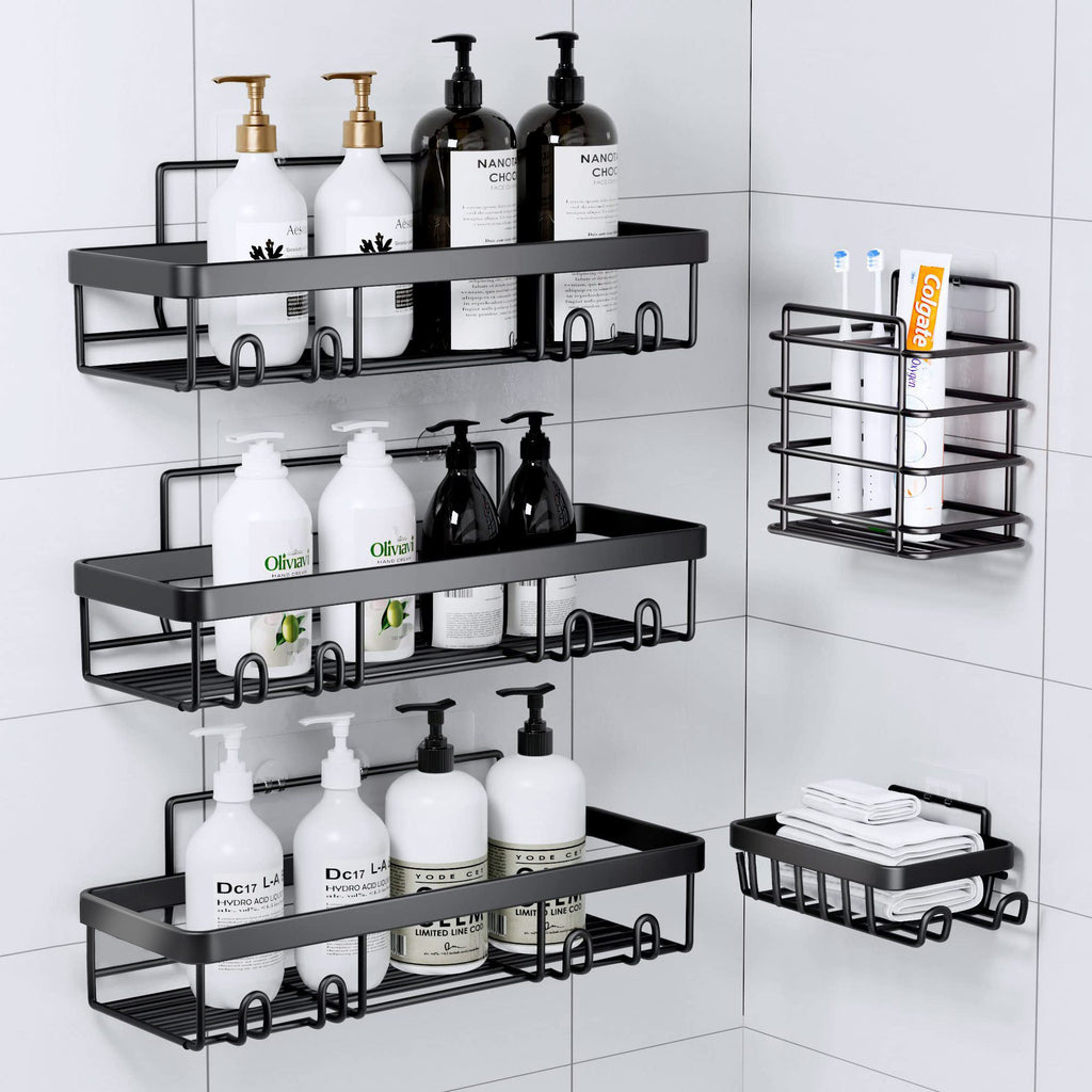 wrought iron bathroom rack No punching toilet Soap rack Body wash storage rack Bathroom rack set