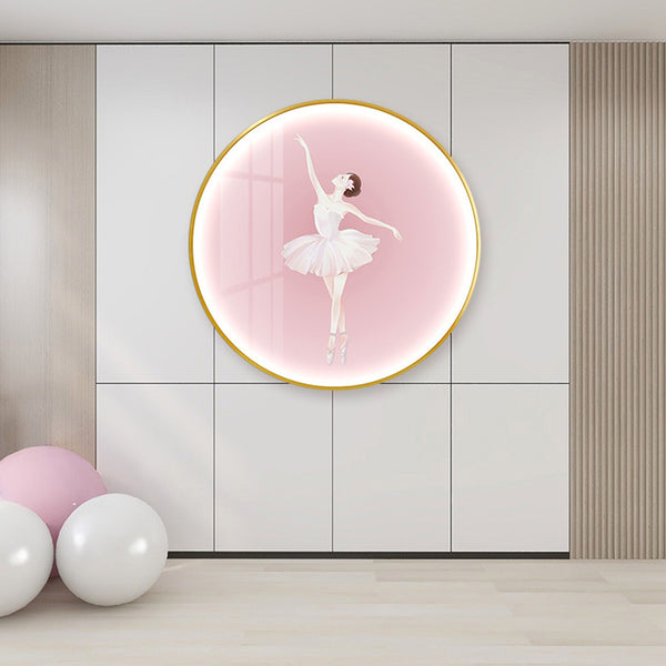 LED luminous ballet training room hanging painting children's room bedroom dance classroom art center logo decorative painting