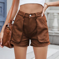 european and american clothing cross-border e-commerce  new elastic waist american style workwear denim casual shorts
