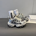 Dad shoes silver powder  spring summer high-looking new arrival breathable trendy sports shoes soft bottom western style running shoes trendy