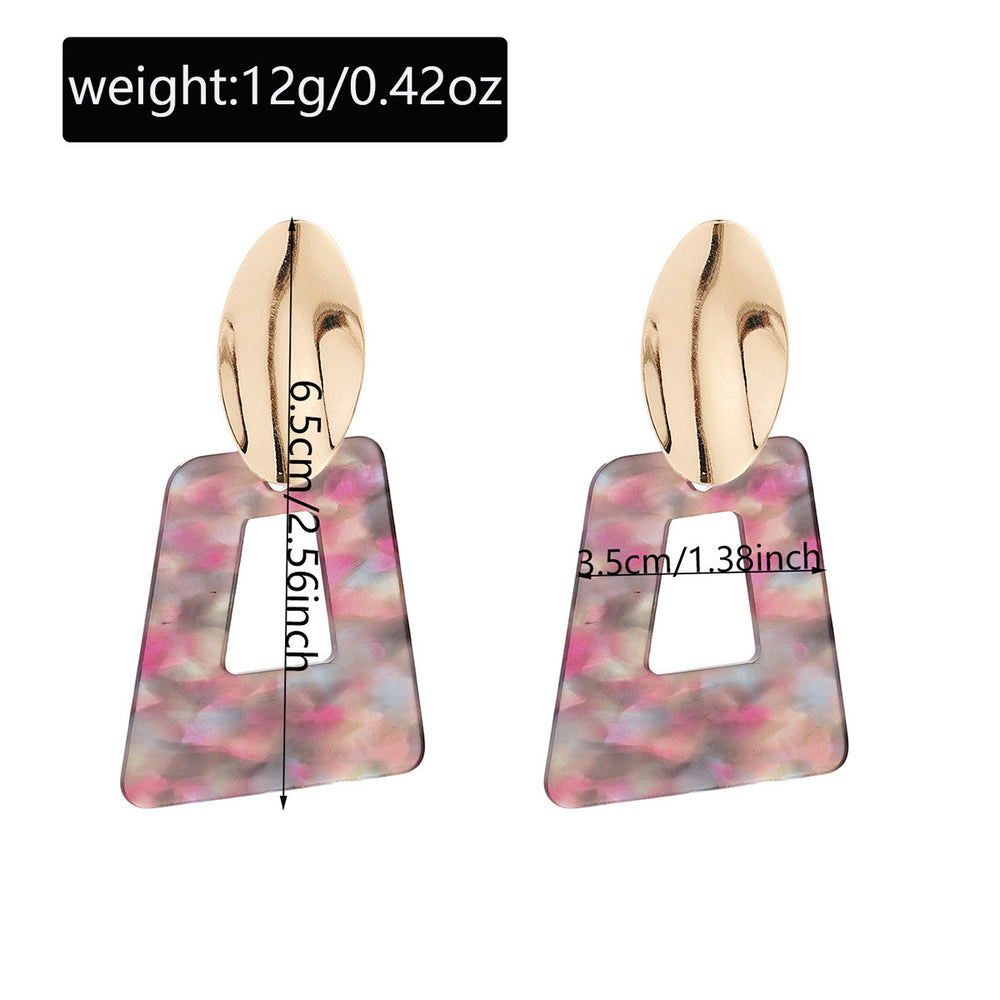 Devil's eye earrings - women's european and american style, gradient irregular geometric fan-shaped studs, unique niche retro sweet & cool earrings