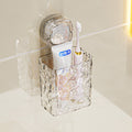 Comb storage rack bathroom sink razor suction cup hanging basket bathroom punch-free toothpaste toothbrush storage box