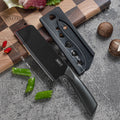 Stainless steel cleaver with handle - sharp, lightweight, high-carbon steel forged kitchen knife for slicing, dicing, and meat cutting - ideal for home and professional chefs