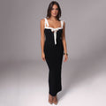 autumn european and american style cross-border women's fashion new sexy camisole sleeveless tie-waist bodycon dress