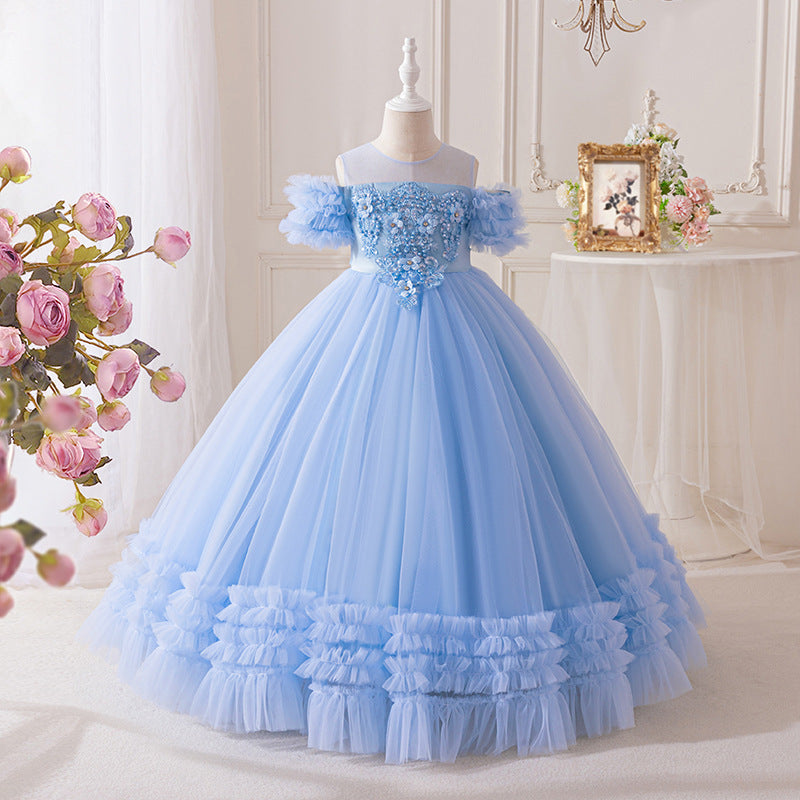 Ready-to-ship wholesale girls' dresses, direct from the manufacturer. cross-border, european and american style flower girl dresses, princess dresses for older girls and toddlers, children's dresses