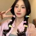 Colorful flower small hairpin, small and exquisite girl side clip, headwear hairpin, bangs clip, forehead broken hair small size