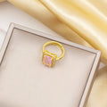 Tz-8235 gold pink ring
