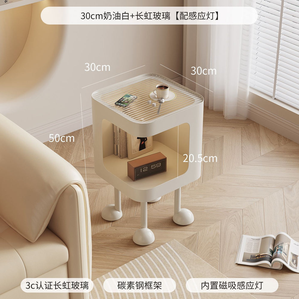 Creative metal ornaments side table cream bedroom living room casual bedside table storage rack sofa coffee table floor storage
