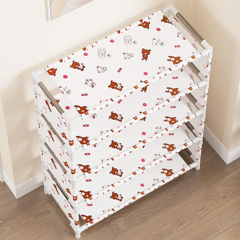 Simple shoe cabinet storage handy gadget space-saving shoe rack for home door economical bedroom student narrow large capacity