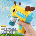 Kids' cartoon bee electric bubble gun - multi-hole bubble maker with lights - handheld bubble blower for outdoor fun