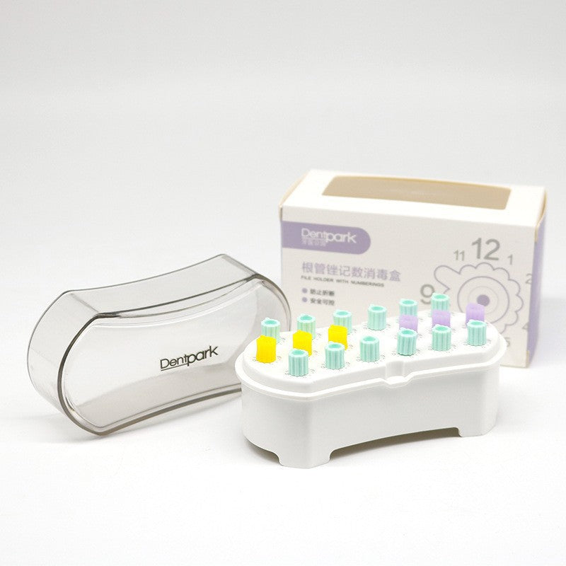 Dental root canal file counting disinfection box Root canal file placement rack Root canal file placement disinfection rack Counting box Counting box