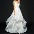 summer new european and american style backless lace dress with a short train - ethereal, light luxury white wedding gown