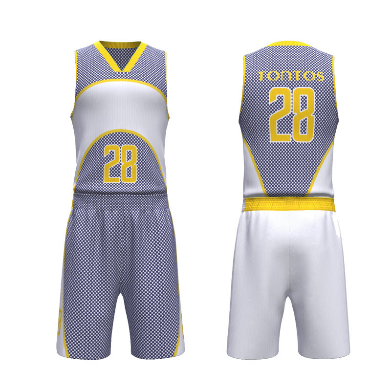Adult game training jersey sports basketball jersey heat transfer quick drying jersey basketball jersey set custom printing
