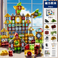 Magnetic cube magnetic thinking building blocks children's educational early education toys 3d magnetic building blocks cognitive geometry gift
