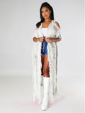 Bestselling european and american fashion crochet cardigan with tassels - autumn/winter knitwear for cross-border e-commerce on