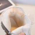 Girls' fashion bowknot princess leather ankle boots - new autumn/winter  korean style children's british-inspired martin boots - black