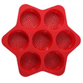 in stock new silicone hamburger baking pan breathable cut out hamburger mold 7-hole silicone bread mold
