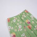 Flame-retardant fabric cross-border foreign trade summer girl home clothes full printed small fresh cute bunny 2-piece suit