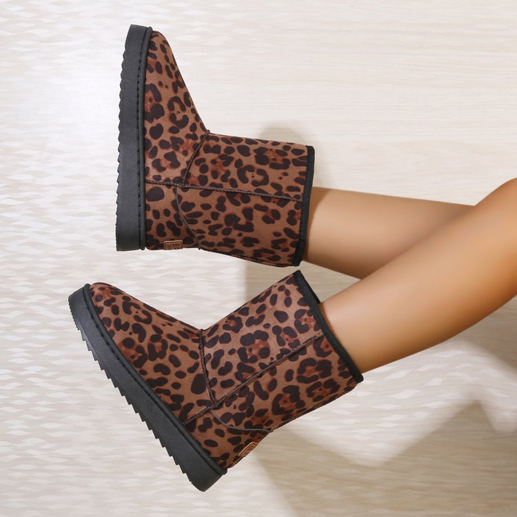 winter new arrivals: plus size leopard print snow boots, sizes 36-42. wholesale available, dropshipping to  &