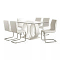 Personalized export tempered glass dining table and chairs transparent rectangular dining table glass dining table
