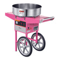 Commercial electric cotton candy machine with trolley - fully automatic electric hot floss cotton candy maker for street vendors and pop-up shops