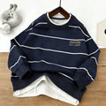 Kidssweatshirtfake two-piecenew arrivalk-stylesweatshirtstripesspring & fallchildren's western style handsome children's clothingspring & falltops