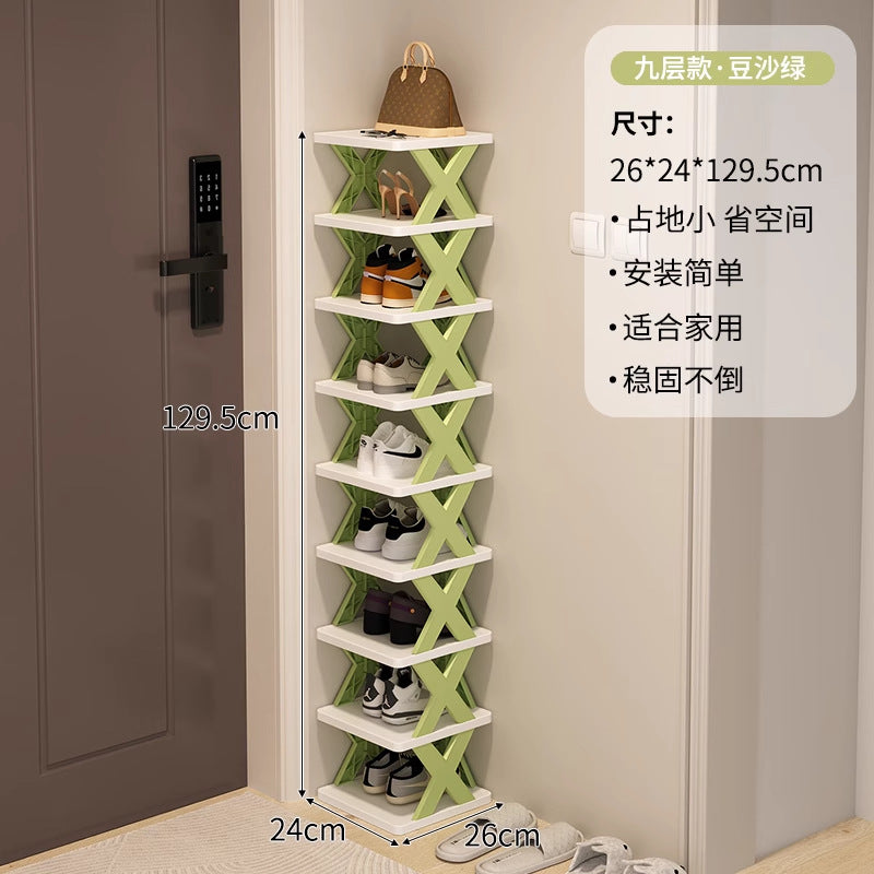 Shoe rack for home door multi-layer small narrow rental house simple shoe rack indoor new arrival 2025 popular shoe cabinet