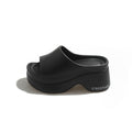Dwarf le thick sole 8cm heightening sandals women's summerfashioneasiest for matchseaside ins style sandals for women outwear