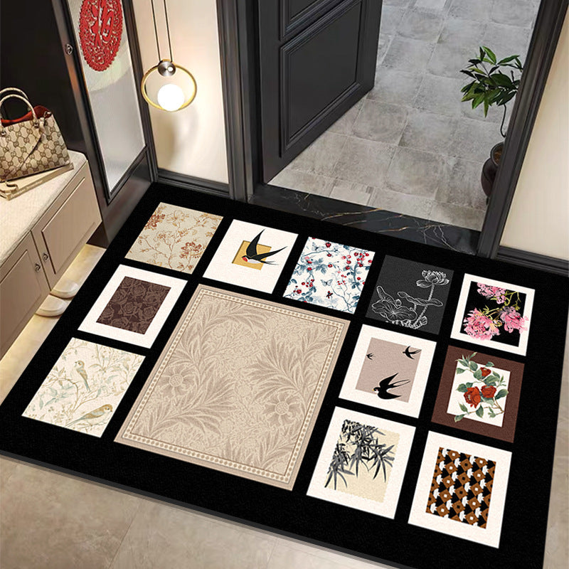 New chinoiserie classical diatom mud floor mat entrance door mat bathroom absorbent quick-drying mat bathroom door non-slip foot mat
