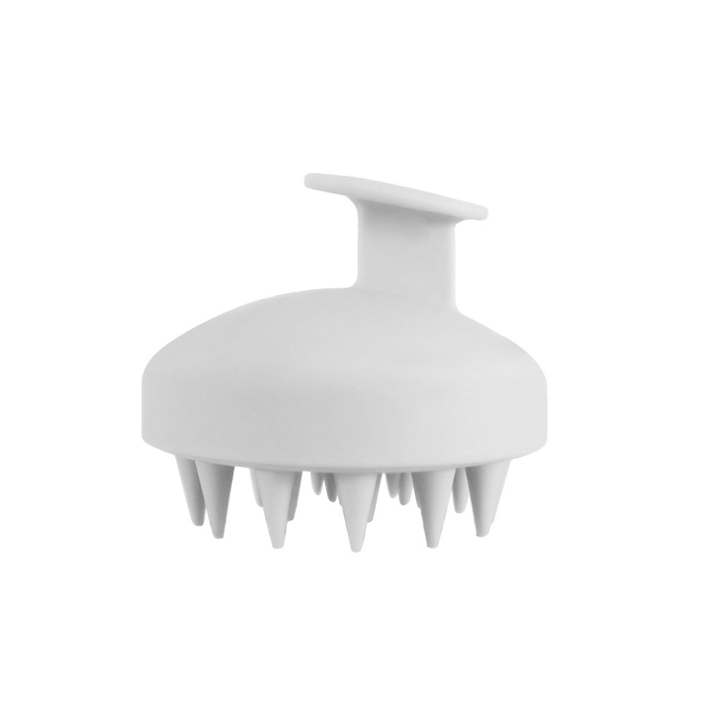 Factory spot silicone shampoo brush, round pure silicone shampoo comb, scalp cleaning massage brush, head massage brush