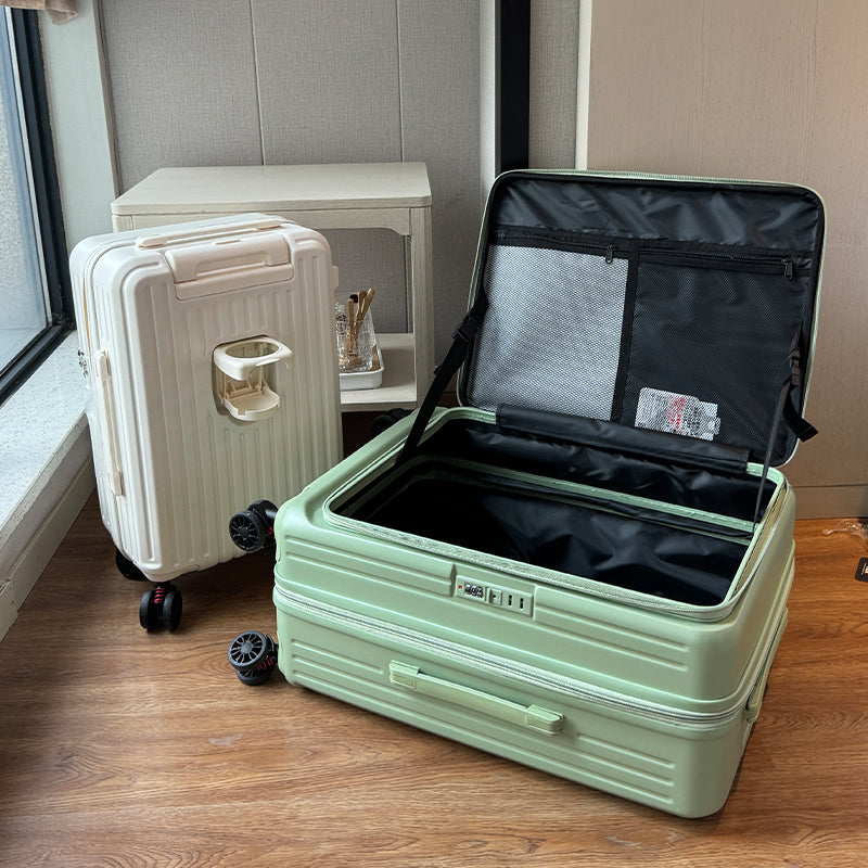 Side open cover three-piece trolley case 20-inch boarding case expandable suitcase 24-inch anti-drop suitcase password box
