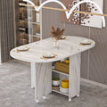 Oval (full imitation white marble pattern)