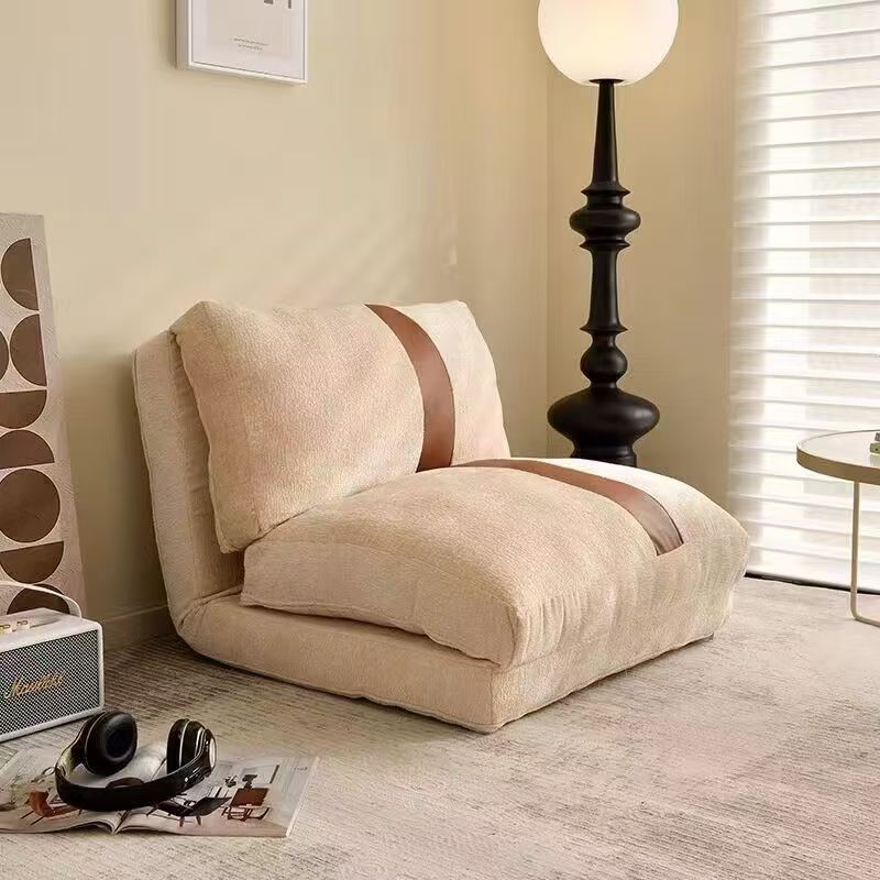 Retro swiss roll lazy foldable sofa bay window sofa bed dual-purpose tatami balcony casual foldable sofa chair