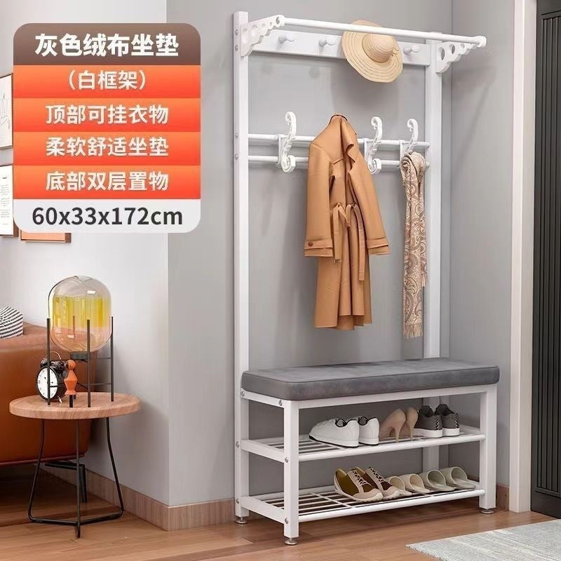 Simple shoe changing stool shoe changing stool coat rack all-in-one entrance storage rack all-in-one shoe changing stool shoe rack all-in-one entrance