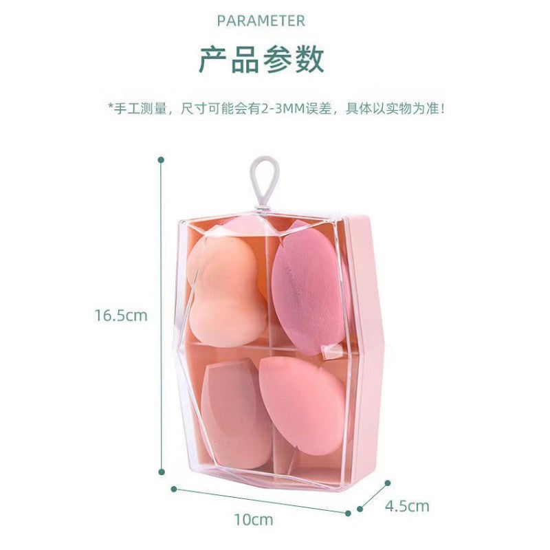 Xue belle beauty egg set oem oem makeup powder puff water drop sponge dry and wet dual use oem cosmetics