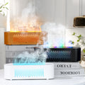 colorful simulated flame aromatherapy machine usb air diffuser ultrasonic essential oil large mist humidifier