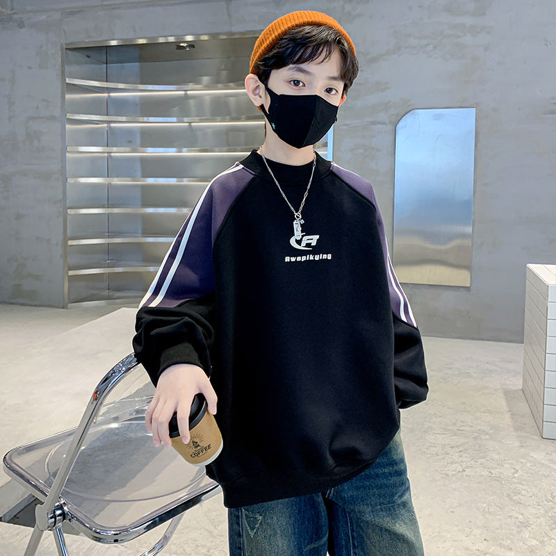 Kids' boys' sweatshirt - spring/autumn  new collection - big kids' spring casual top - trendy brand long sleeve shirt