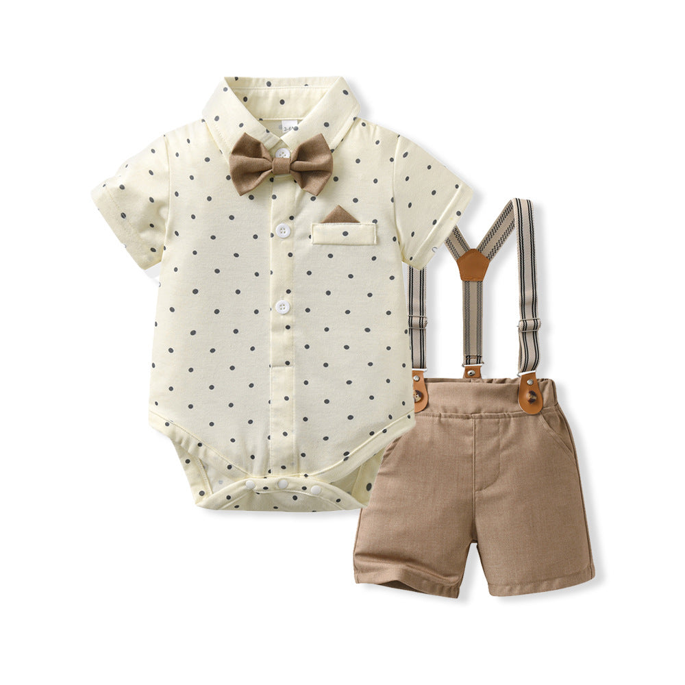 Baby clothes one year old baby suitspring infant knittingvestshirttwo-piece set catch zhou banquet dress