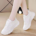 Women's white sneakers - 2025 spring new arrivals: versatile chunky sole shoes for students, korean style, ins & harajuku inspired athletic skate shoes