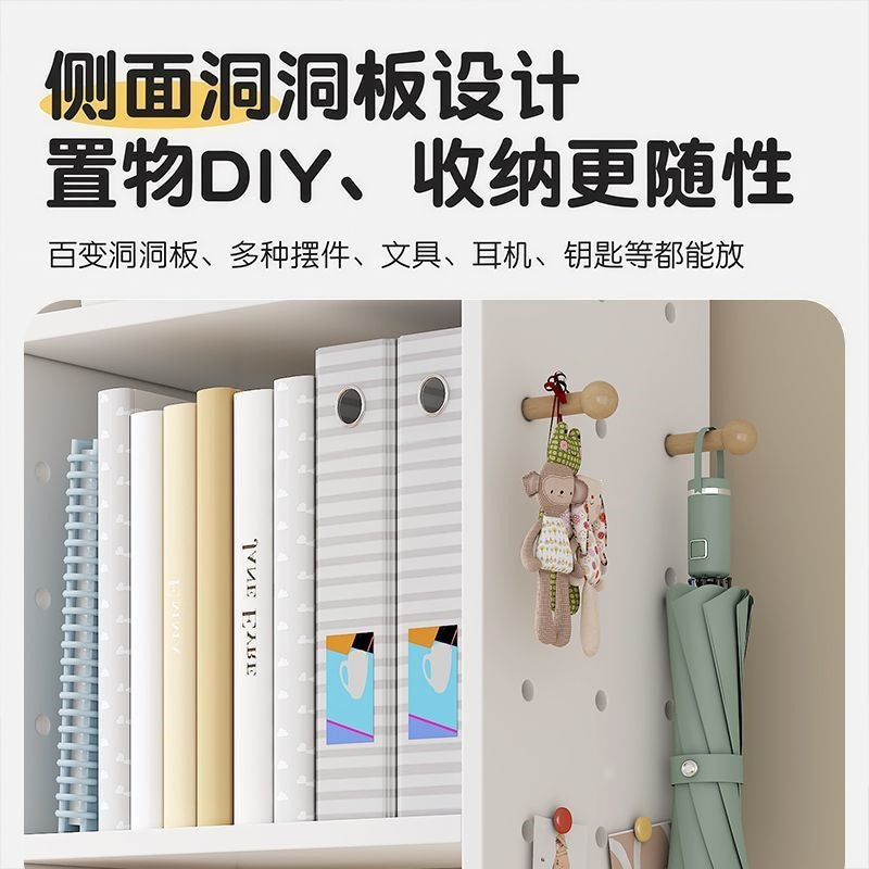 Solid wood bookcase, multi-tier book storage shelf, dustproof kindergarten bookshelf, children's student bookshelf, small storage rack